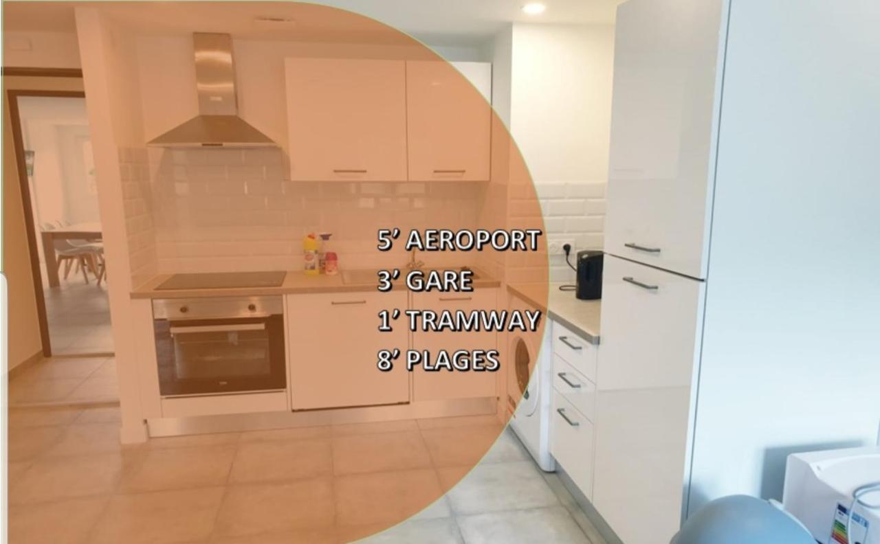Appartements Renove 2023 Proche Aeroport 5Min, Gare Sncf 2 Min, Tramway Au Pied De L'Immeuble , Parking Possible, Renovated Apartments 2023 Near The Airport 5 Min, Train Station 2 Min, Tram Next To The Building 1 Min, Parking Possible Nice Dış mekan fotoğraf